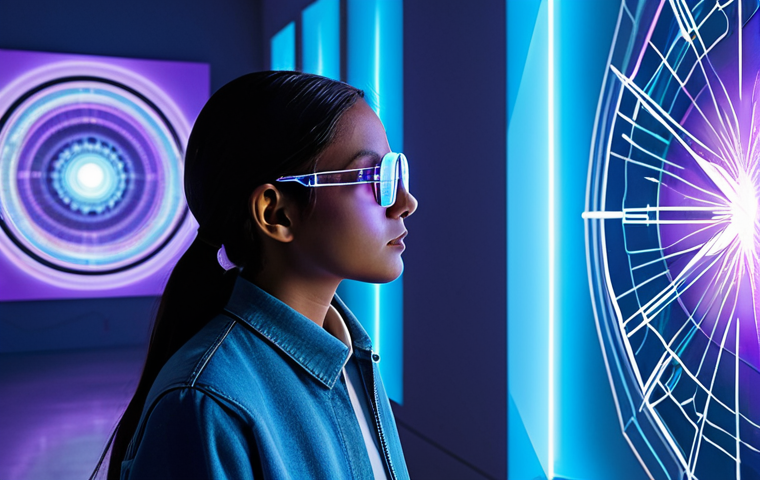 희귀 미술품의 투자 가치 - An elegant collector, a woman in her early 40s with a thoughtful and passionate expression, is holdi...