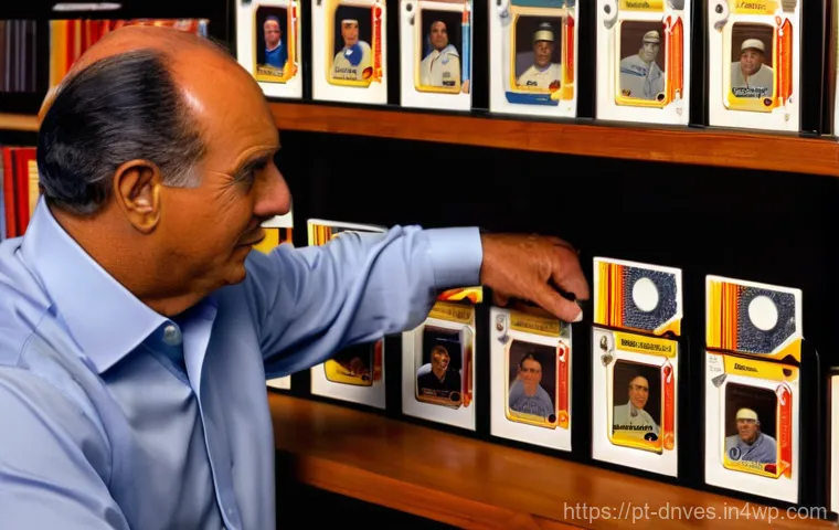 스포츠 카드 수집품의 투자 잠재력 - Image Prompt 1: The Discerning Investor**