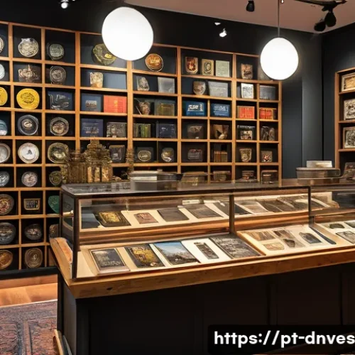 수집품 투자자 커뮤니티의 중요성 - A vibrant community gathering of diverse collectors in a cozy, well-lit room filled with shelves of ...
