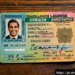 운전면허증 리뷰  수집품 투자 아이템으로서 - A close-up image of a vintage 1970s Brazilian driver’s license displayed on an aged wooden table, sh...