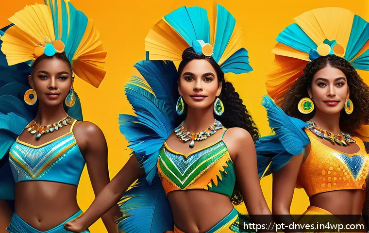 NFT 수집품 투자 시장 전망 - A vibrant digital artwork showcasing the fusion of traditional Brazilian samba culture and modern di...